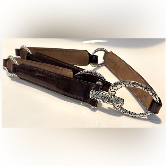 Upgrade Your Style with Brighton Bronze Leather Belt - Elegant & Versatile - Picture 1 of 7